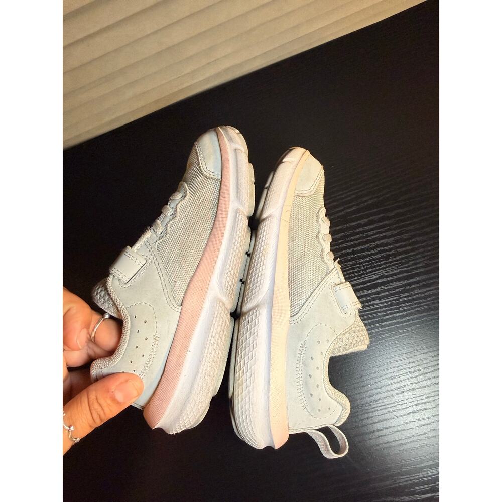 Under Armour Assert Toddler Girls Running Shoes Gray Pink Hook Loop Size 12K - Picture 10 of 11